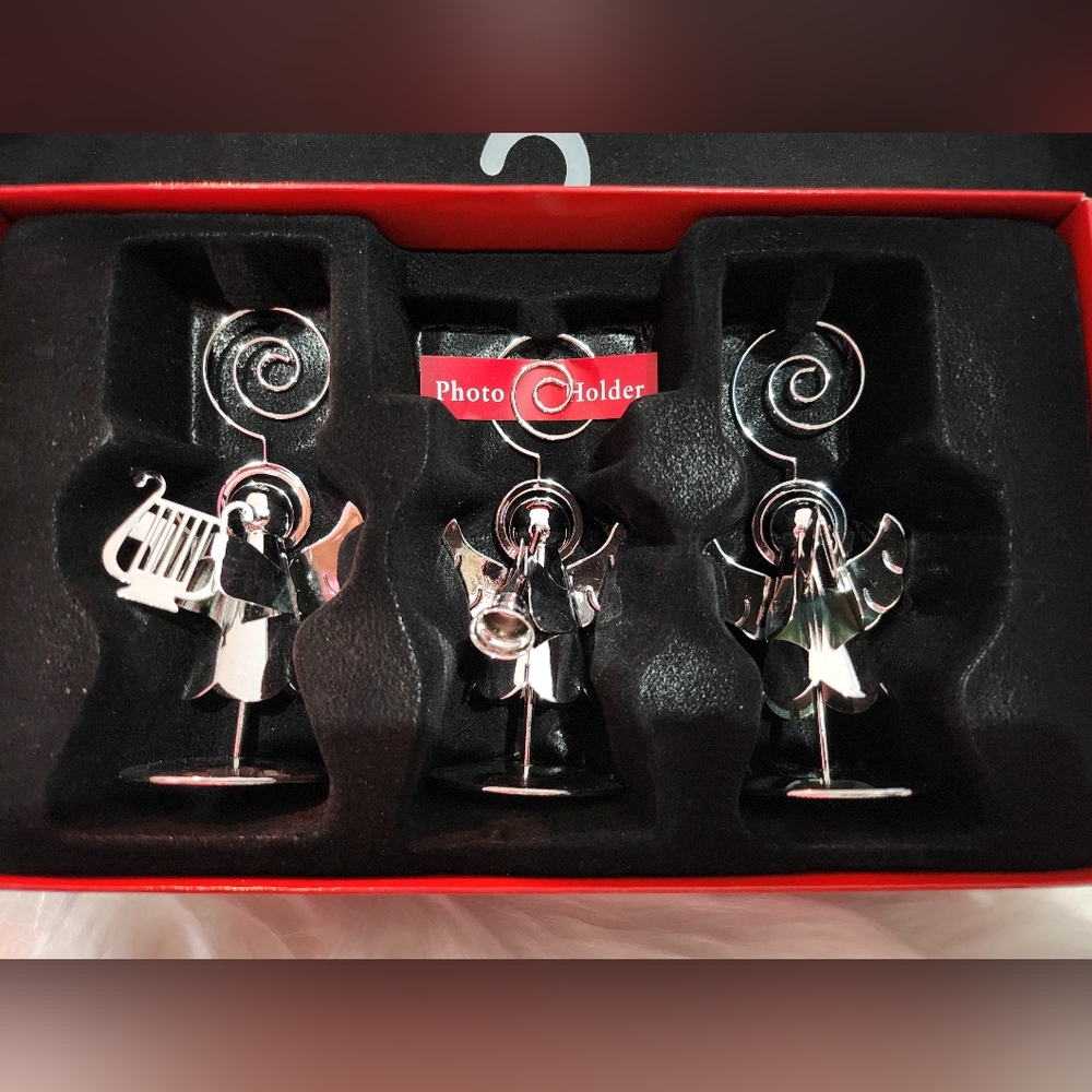 811. 3 for $30 - New silver tone photo holders